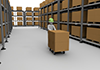 Person pushing the dolly --Worker --Industrial image Free illustration