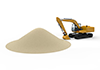 Excavator Car ｜ Flood Control-Industrial Image Free Illustration
