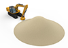 Sediment | Hydraulic excavator-Industrial image Free illustration