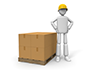 Warehouse work ｜ Labor-Industrial image Free illustration