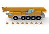 Mobile Crane | Construction Site-Industrial Image Free Illustration
