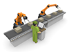 Line work ｜ Assembly-Industrial image Free illustration