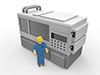 Equipment ｜ Machine ｜ People-Industrial image Free illustration