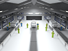 Working ｜ Inside the factory --Industrial image Free illustration