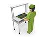 Work alone ｜ Factory-Industrial image Free illustration
