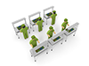 Factory work ｜ Employees-Industrial image Free illustration