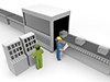 Line work ｜ Factory ｜ Mechanization-Industrial image Free illustration