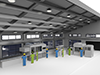 Inside the factory ｜ Assembly work-Industrial image Free illustration