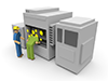 Accident ｜ Breakdown ｜ Factory ｜ Person-Industrial image Free illustration