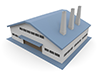 Factory ｜ Exterior-Industrial image Free illustration