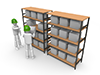 Shelf ｜ Factory ｜ People-Industrial image Free illustration