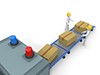 Luggage ｜ Line ｜ Assembly line --Industrial image Free illustration