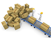 Luggage ｜ Line ｜ Large quantity-Industrial image Free illustration