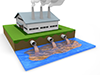 Factory ｜ Contaminated water --Industrial image Free illustration