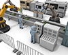 People working in factories | Moving robots | Work in the manufacturing industry --Industrial image Free illustrations