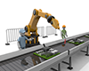 Work at the factory ｜ Assembly line process ｜ Workers --Industrial image Free illustrations