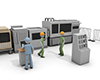 Work in the factory | Learn work | Assembly line --Industrial image Free illustration