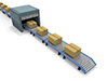 Assembly line ｜ Warehouse ｜ Machine ｜ Belt conveyor ｜ Worker --Industrial image Free illustration