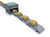 流れ作業｜倉庫｜機械｜ベルトコンベアー｜作業員 - 産業イメージ 無料イラスト