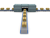 Operate the machine ｜ Automatically sort the machine ｜ Machine works instead of humans ――Industrial image Free illustration