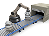 Assembly line ｜ Warehouse ｜ Machine ｜ Belt conveyor ｜ Worker --Industrial image Free illustration