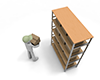 Working in a factory | Putting luggage-Industrial image Free illustration