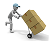 Home delivery work | Delivering products-Industrial image Free illustration