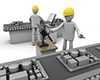 Assembly line work in the factory | Operate on the panel-Industrial image Free illustration