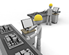 Work to attach parts | Factory workers-Industrial image Free illustration