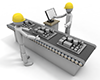Work to attach parts | Factory workers-Industrial image Free illustration