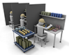 Assembly work at the factory | Work with many people-Industrial image Free illustration