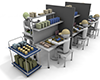 Parts assembly work | People doing light work-Industrial image Free illustration