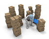 Luggage to be delivered ｜ Mountained goods-Industrial image Free illustration