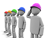 People who greet in the morning | Have a morning assembly --Industrial image Free illustration