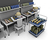 Assemble the product ｜ Strictly check --Industrial image Free illustration