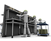 Assembling precision machinery | Work in the factory --Industrial image Free illustration