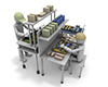 Assembling precision machinery | Work in the factory --Industrial image Free illustration