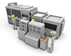 Moving a big machine | Work in a factory --Industrial image Free illustration