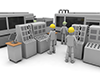 Moving a big machine | Work in a factory --Industrial image Free illustration