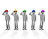 Employees salute | Morning assembly scenery --Industrial image Free illustration