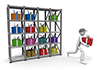 Mail order / Carrying goods / Delivery staff --Industrial image Free illustration