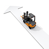 Forklift / Transportation / Straight Line / Arrow-Industrial Image Free Illustration