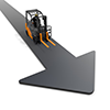 Arrow / Straight line / Forklift / Occupation-Industrial image Free illustration