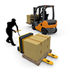 People / Machines / Temporary Employees / Warehouses-Industrial Image Free Illustrations