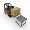 Training skill test / license / forklift / instructor --Industrial image free illustration