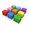Red / Blue / Green / Orange / Colorful / Box-Industrial Image Free Illustration