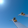 Forklift / Sun / Sky / Carry / Cardboard-Industrial Image Free Illustrations