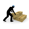 Part-time job / Labor / Delivery / Luggage-Industrial image Free illustration
