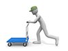 Foldable ｜ Bogie ｜ Handle-Industrial image Free illustration