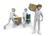 Indoor work ｜ Move ｜ Carry --Industrial image Free illustration